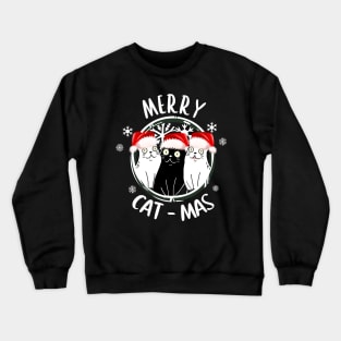 Merry Catmas Funny Cats Christmas Gift Crewneck Sweatshirt